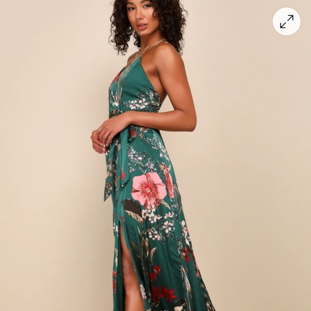 Floral Green Maxi Dress